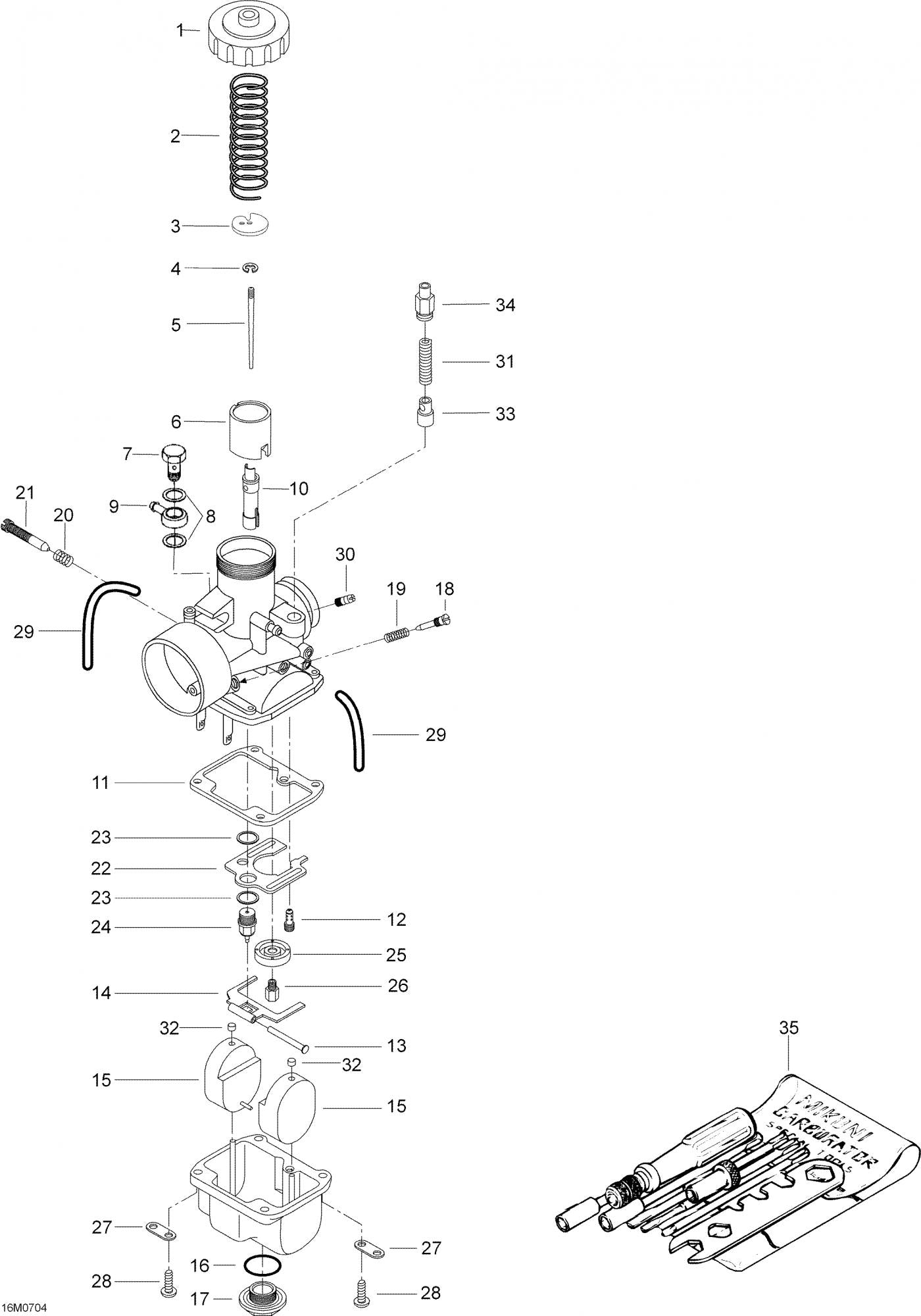 Fits 1996-2007 Ski-Doo Skandic 440 / Skandic LT 440F Models Banjo Fitting, OEM Part # 404130000