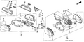 Honda New 1992-1995 Fits Honda Civic Cover, Driver Side, Part # 76251-SR3-006