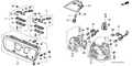 Honda New 1996-1998 Fits Honda Civic Garnish Assembly, Rear License (Cypress Green Pearl), Part # 74890-S04-J00ZB