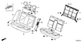New 2012 Fits Honda Civic Headrest Assy., RR. Center *NH686L* (WARM GRAY), Part # 82940-TR2-A01ZB