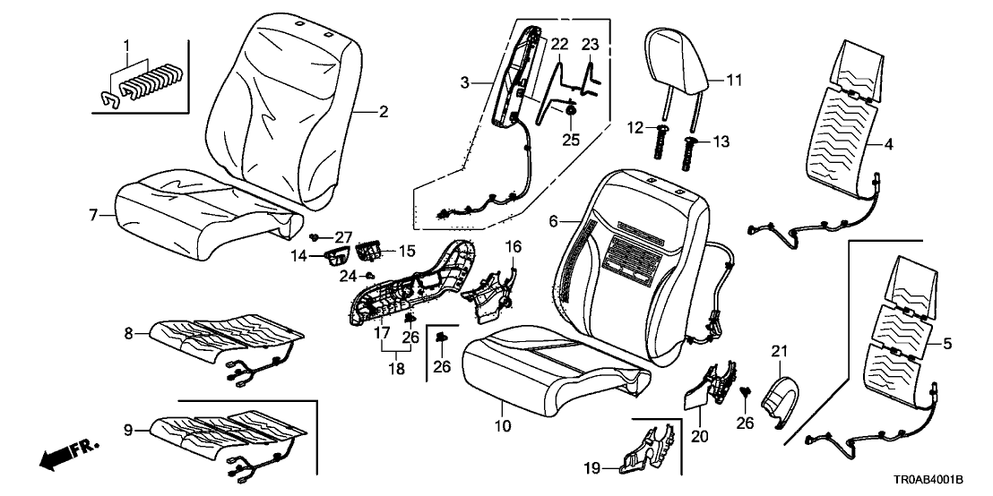 Honda New 2013 Fits Honda Civic Cover Set, Passenger Side Trim (Sienna Beige) (Side Airbag), Part # 04811-TR3-L40ZA