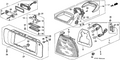 Honda New 1994-1995 Fits Honda Accord Light Assy., High Mount Stop *Y18L* (SILKY IVORY), Part # 34270-SV4-A01ZD
