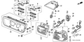Honda New 1996-2000 Fits Honda Civic Lamp *NH178L* (EXCEL CHARCOAL), Part # 34275-S02-A01ZA