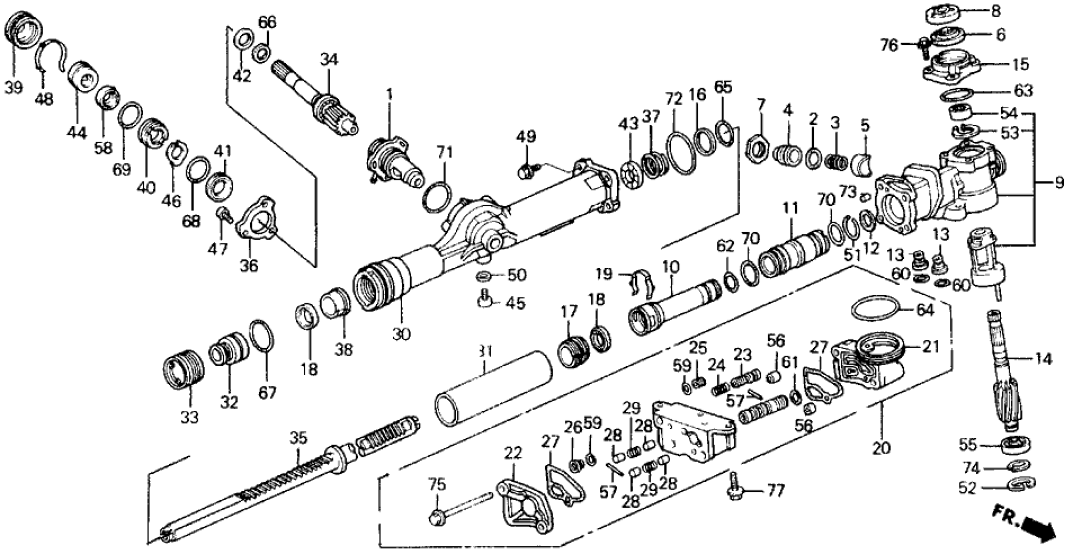 Honda New 1988-1993 Fits Honda Accord Guide, Steering.Rack, Part # 53416-SF1-952