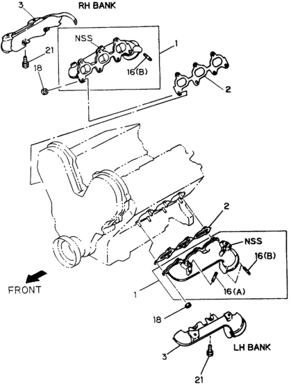 Honda New 1996-1997 Fits Honda Passport Gasket, Exhuast Manifold, Part # 89710-43160