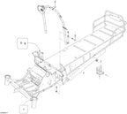Fits 2004-2007 Ski-Doo Skandic LT 440F Handle Support, OEM Part # 605250274