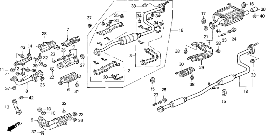 Honda New 1994-1995 Fits Honda Civic Exhaust Flexible Gasket, Part # 18229-SR0-003