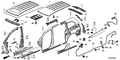 New 2011-2013 Fits Honda Odyssey Front Roof Rail, Part # 62120-TK8-A00ZZ