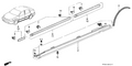 Honda New 1998-2000 Fits Honda Civic Protector, R. RR. Door *NH592P* (STARLIGHT BLACK PEARL), Part # 75303-S04-A11ZK