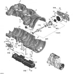 Fits 2005-2007 Ski-Doo Mach Z 1000 SDI / Mach Z 1000 SDI Adrenaline & X Models Water Pump Housing, OEM Part # 420922920