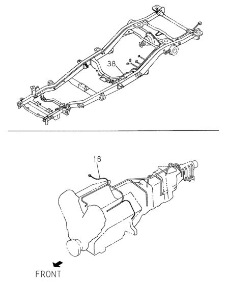 Honda New 2000 Fits Honda Passport Wire Harness, Chassis, Part # 89723-32821