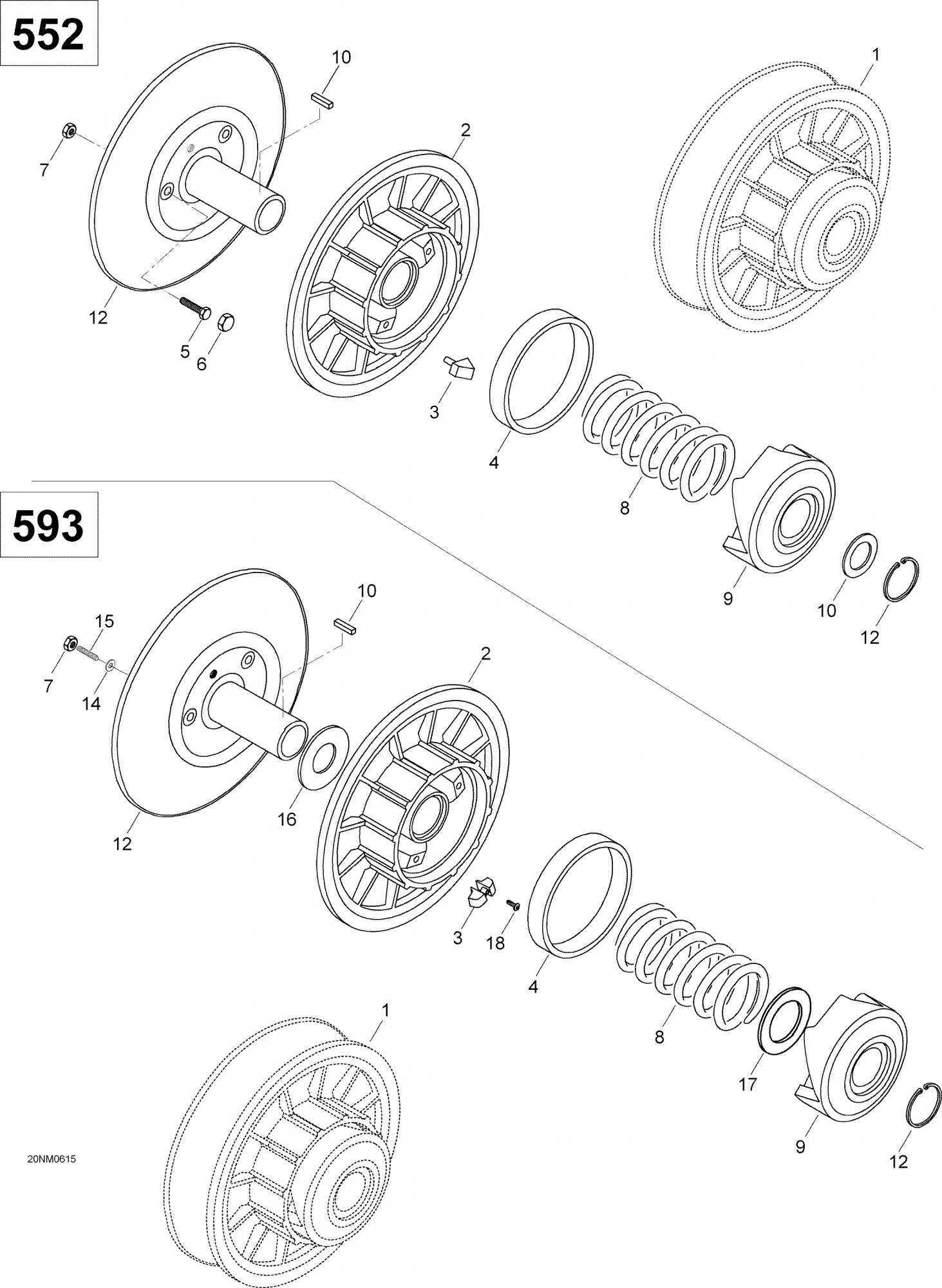 Fits 2006-2007 Ski-Doo Expedition 600 H.O. SDI / Expedition TUV 600 H.O. SDI Models Stud, OEM Part # 619100003