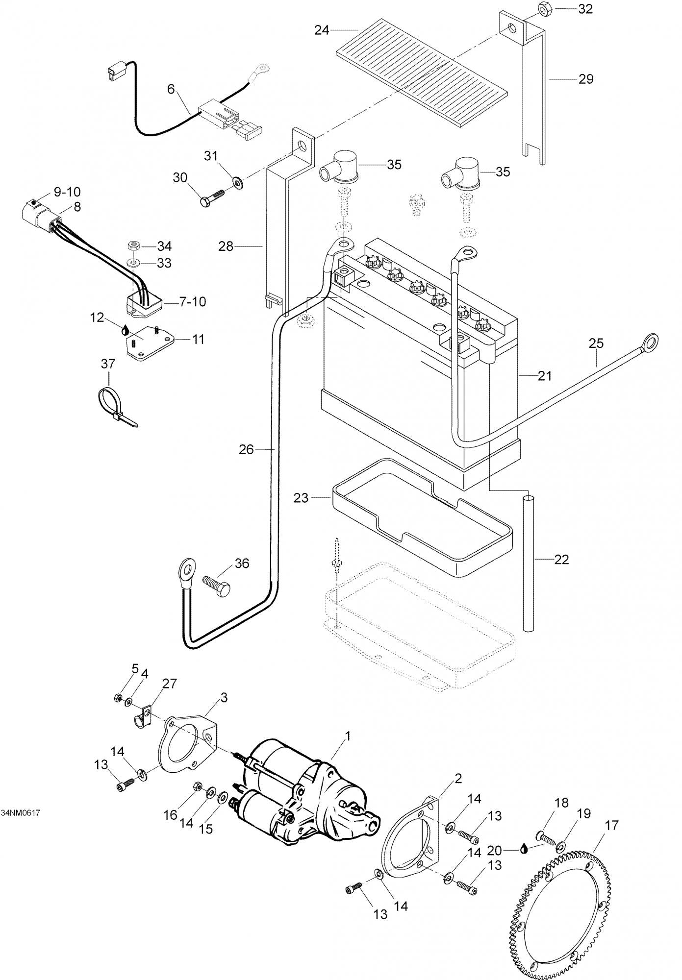 Fits 2006-2007 Ski-Doo Skandic LT 440F Regulator Bracket, OEM Part # 605351360