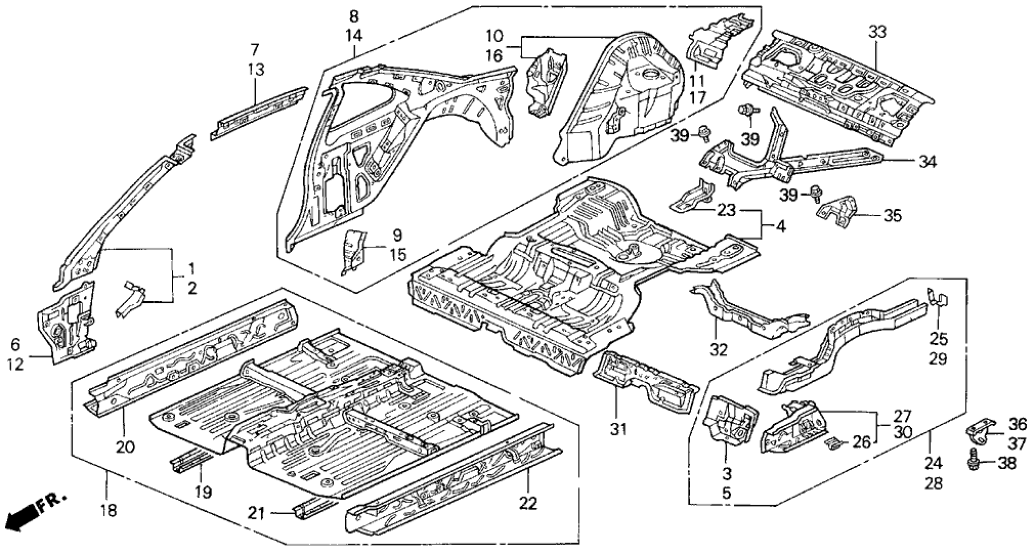 Honda New 1992-1996 Fits Honda Prelude Hook, R. Tie Down, Part # 74657-SS0-A00
