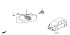 New 2007-2008 Fits Honda Fit Foglight Unit, Driver Side (Nighthawk Black Pearl), Part # 33951-SLN-A01ZB