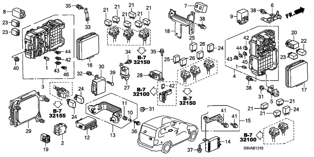 New 2005-2008 Fits Honda Pilot Bracket, Unit, Part # 39401-S3V-A10