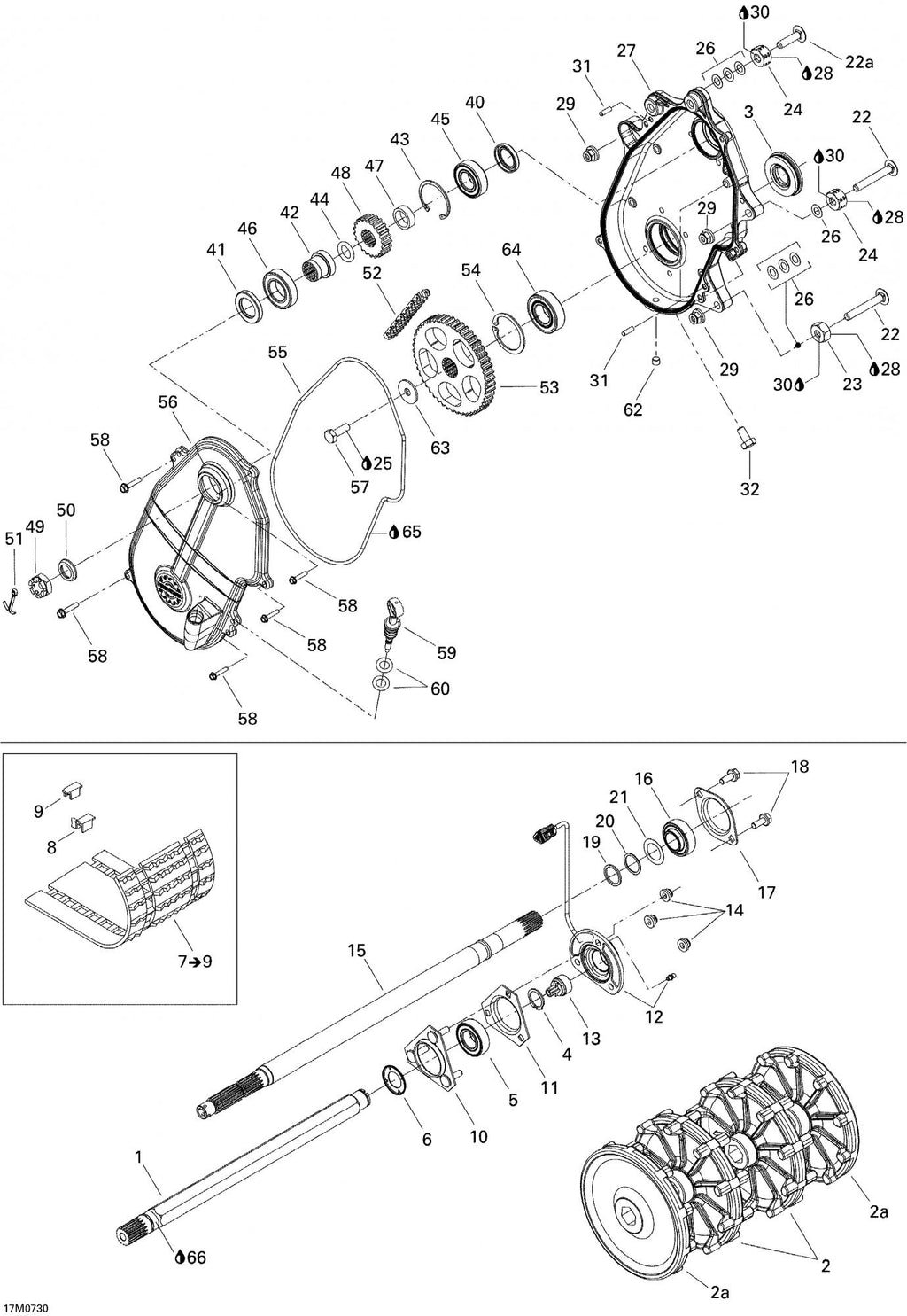 Fits 2005-2007 Ski-Doo Mach Z 1000 SDI / Mach Z 1000 SDI Adrenaline & X Models Carriage Bolt M10, OEM Part # 250000164