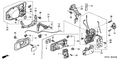New 2003-2006 Fits Honda Element Handle Assembly, Right Front Inside (Gray), Part # 72120-SCV-A01ZB