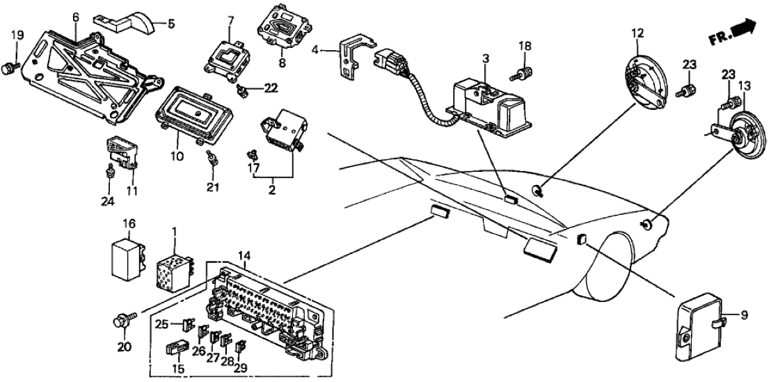 Honda New 1990-1991 Fits Honda Prelude Automatic Transmission Control Unit, Part # 28100-PY8-A22