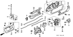New 2001-2002 Fits Honda Accord Handle Assembly, Right Rear Door (Outer) (Eternal Blue Pearl), Part # 72640-S84-A01ZS