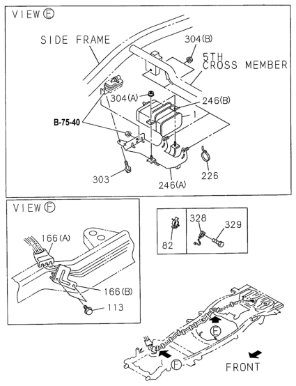 Honda New 1996-1997 Fits Honda Passport Canister Bracket, Part # 89712-08070