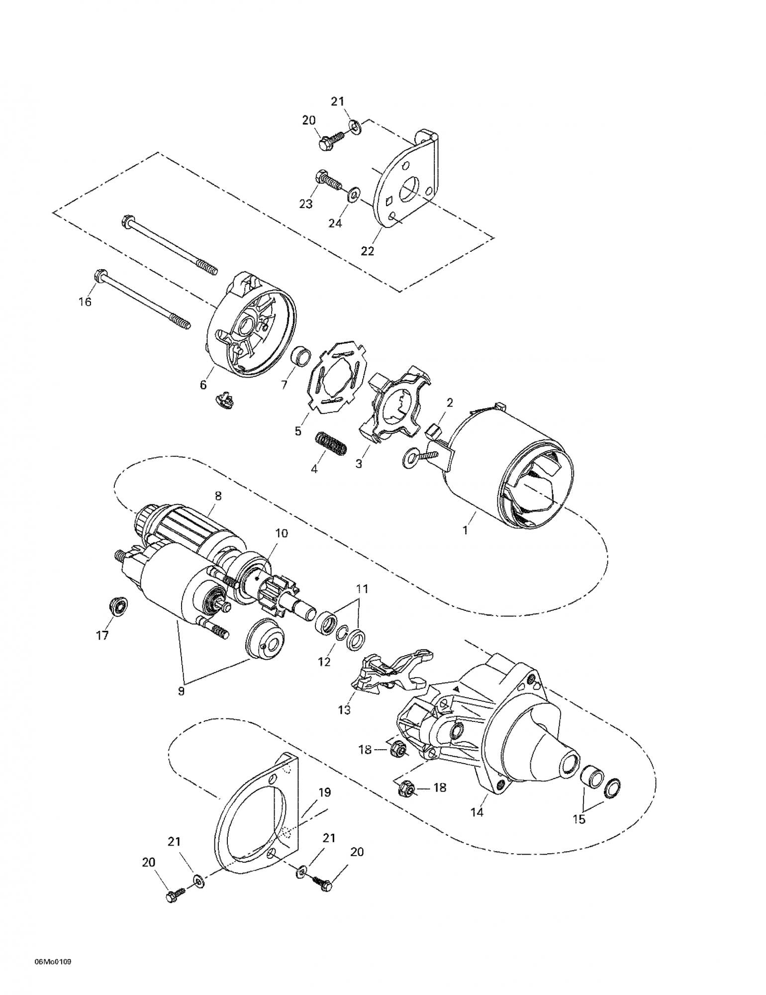 Fits 2000-2006 Ski-Doo Formula Deluxe 500/600/700 / Formula Deluxe 600/700 Models Brush Kit, OEM Part # 410213107
