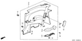 Honda New 2003-2005 Fits Honda Civic Lining Assy., L. Side *YR239L* (KI IVORY), Part # 83780-S5P-A11ZB