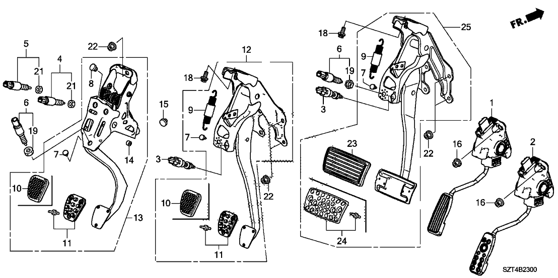 Honda New 2011 Fits Honda CR-Z Pedal Assy,Accel, Part # 17800-SZT-L02