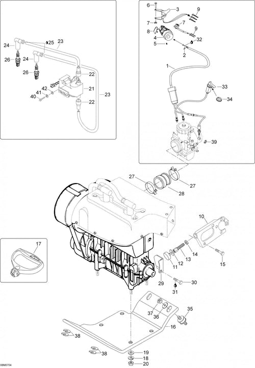 Fits 2004-2007 Ski-Doo Skandic LT 440F Plate Support, OEM Part # 605350127