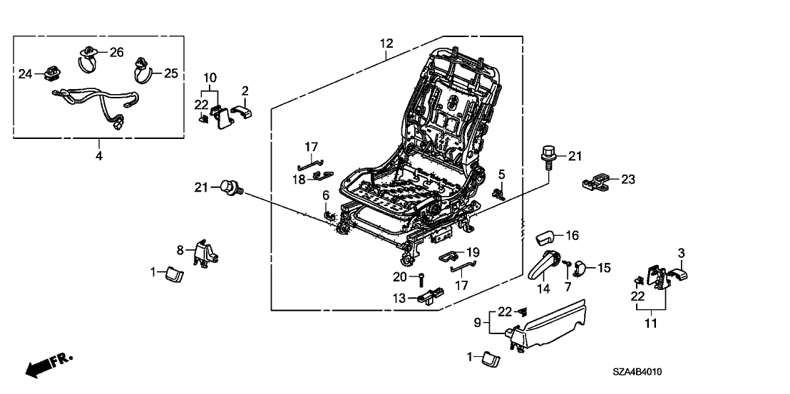 New 2009-2011 Fits Honda Pilot Cover, L. FR. Seat Foot (Outer) *YR309L* (FR) (TU LIGHT BEIGE), Part # 81505-SZA-A01ZD