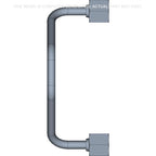 CNHi Auxiliary Hydraulics Tube Part # 87316528 — Back view