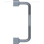 CNHi Auxiliary Hydraulics Tube Part # 87316528 — Front view