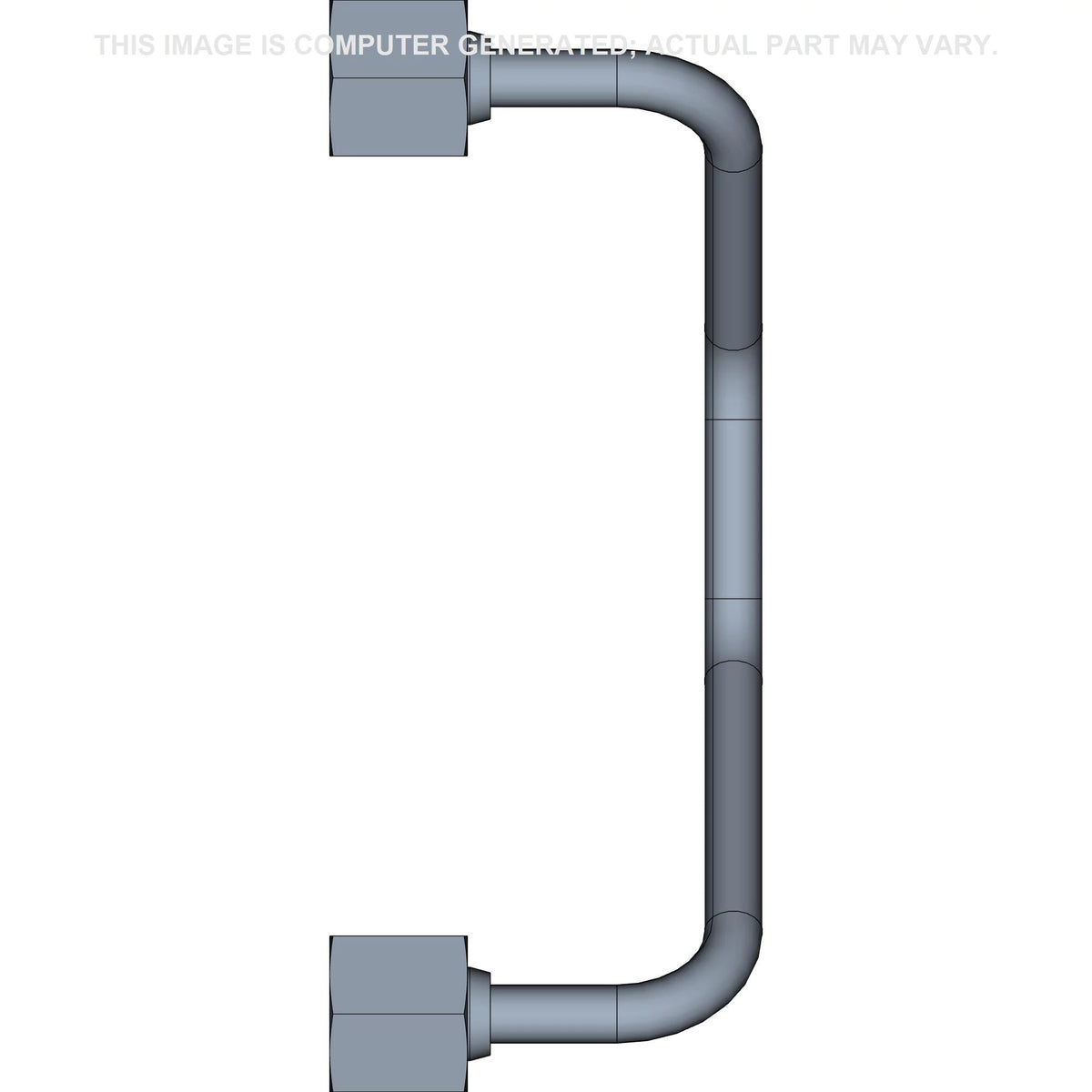 CNHi Auxiliary Hydraulics Tube Part # 87316528 — Front view