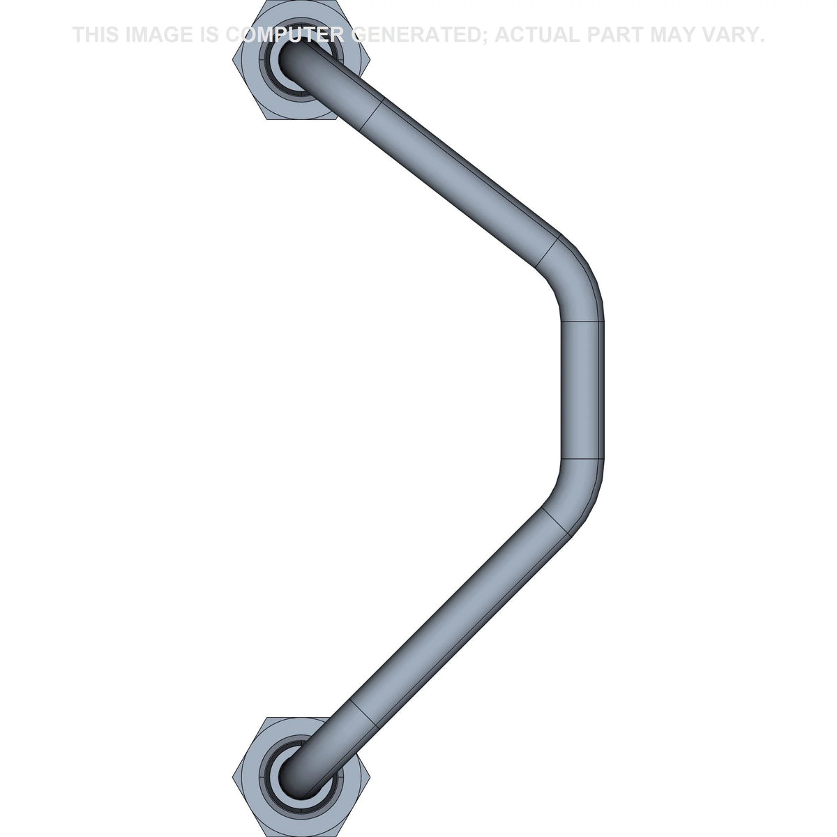 CNHi Auxiliary Hydraulics Tube Part # 87316528 — Left view
