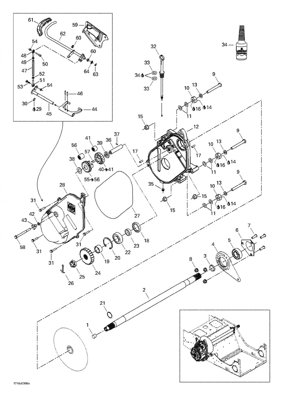 Fits 2000-2005 Ski-Doo Formula Deluxe 500/600/700 / Formula Deluxe 600/700 Models Handle, OEM Part # 504151810