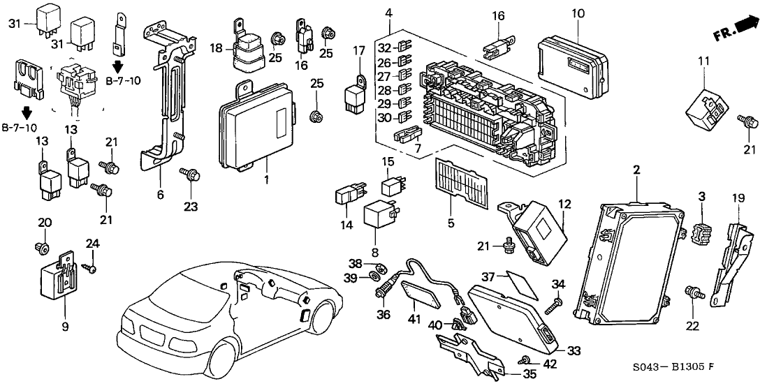 Honda New 1996-1997 Fits Honda Civic Controller, Cruise (Automatic), Part # 36700-S01-A01