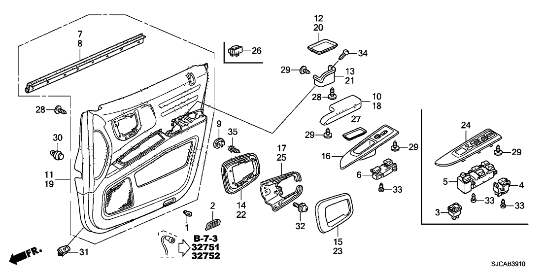 Honda New 2009-2014 Fits Honda Ridgeline Panel, R. Switch *NH598L* (ATLAS GRAY), Part # 83543-SJC-A11ZD
