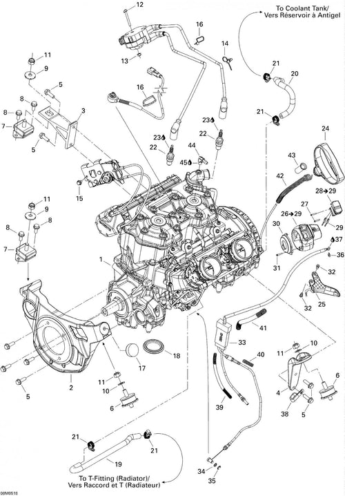 Fits 2005-2007 Ski-Doo Mach Z 1000 SDI / Mach Z 1000 SDI Adrenaline & X Models Rope Guide, OEM Part # 512059964