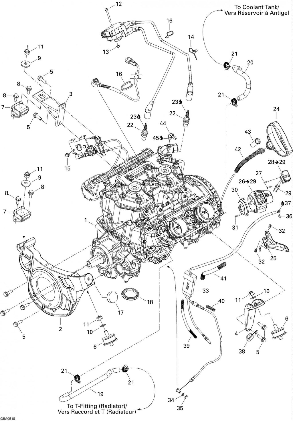 Fits 2005-2007 Ski-Doo Mach Z 1000 SDI / Mach Z 1000 SDI Adrenaline & X Models Stopper, OEM Part # 512060000
