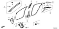New 2012 Fits Honda Civic Garnish Assy., R. Center Pillar (Upper) *NH686L* (WARM GRAY), Part # 84111-TR0-003ZB