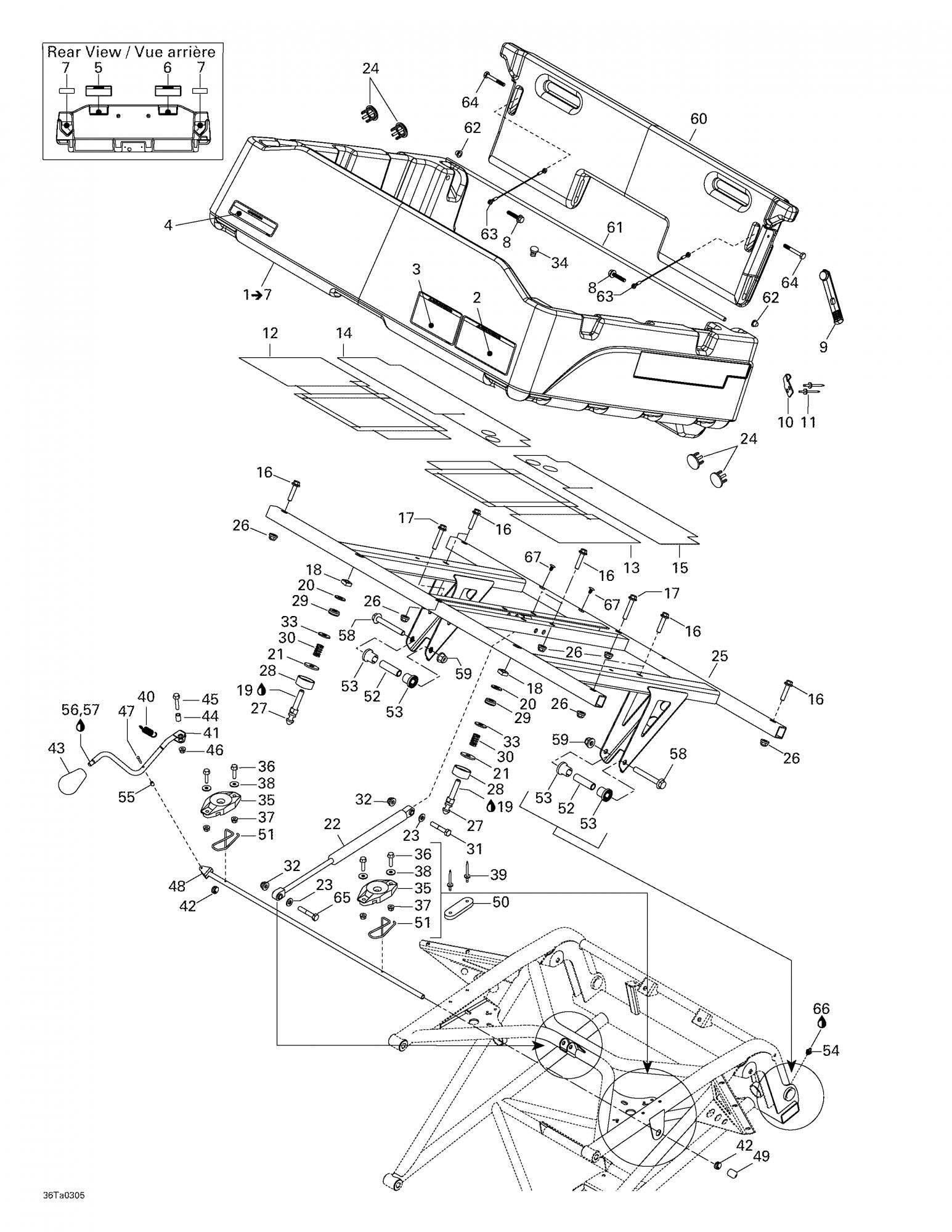 Fits 2001/2003/2004/2005 Can-Am Traxter XL / Traxter XL, 7448 Models Hex Plastite Screw M6.81 X 45, OEM Part # 243164540