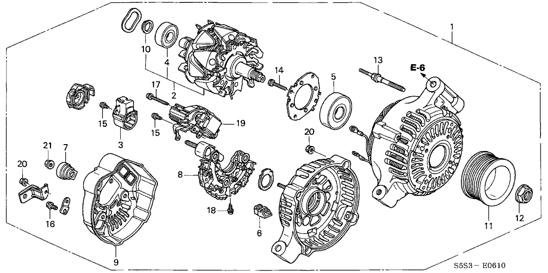 Honda New 2002-2005 Fits Honda Civic Rotor Assembly, Part # 31101-PRA-003