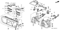 New 1998-2000 Fits Honda Civic Lamp Unit, Part # 34271-SM2-A01