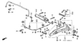 Honda New 1997-2001 Fits Honda CR-V Protector, R. RR. Arm (Lower), Part # 52354-S10-A00