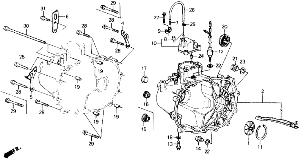 Honda New 1988-1989 Fits Honda Prelude Transmission Case, Part # 21200-PK5-Z00