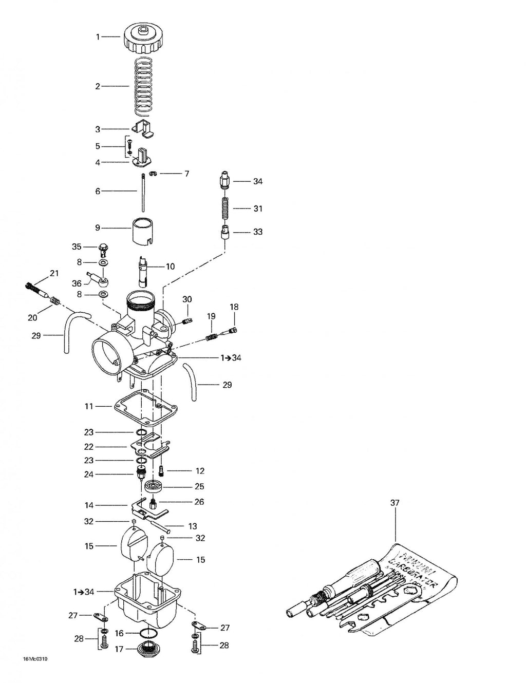 Fits 1996-2007 Ski-Doo Skandic 440 / Skandic LT 440F Models Banjo Fitting, OEM Part # 404130000