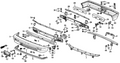 Honda New 1990-1991 Fits Honda Civic Front Bumper Beam, Part # 71130-SH4-A00