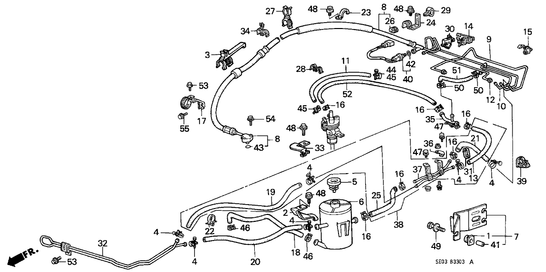 Honda New 1986-1989 Fits Honda Accord Tube, Combination Pipe Return, Part # 53737-SE0-950