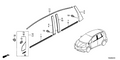 New 2013-2014 Fits Honda Fit EV Garnish Assy., R. FR. Corner Pillar, Part # 75490-TX9-A00