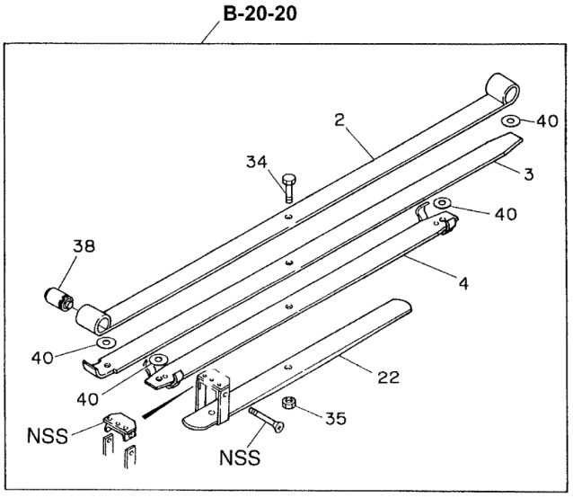 Honda New 1994-1997 Fits Honda Passport Spring, Rear Leaf No 2 Main, Part # 89704-43960